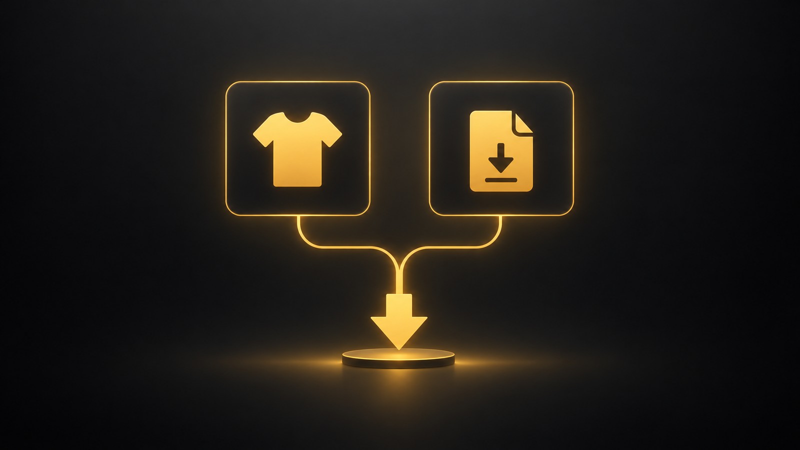 One dashboard publishing a t-shirt and a digital download together