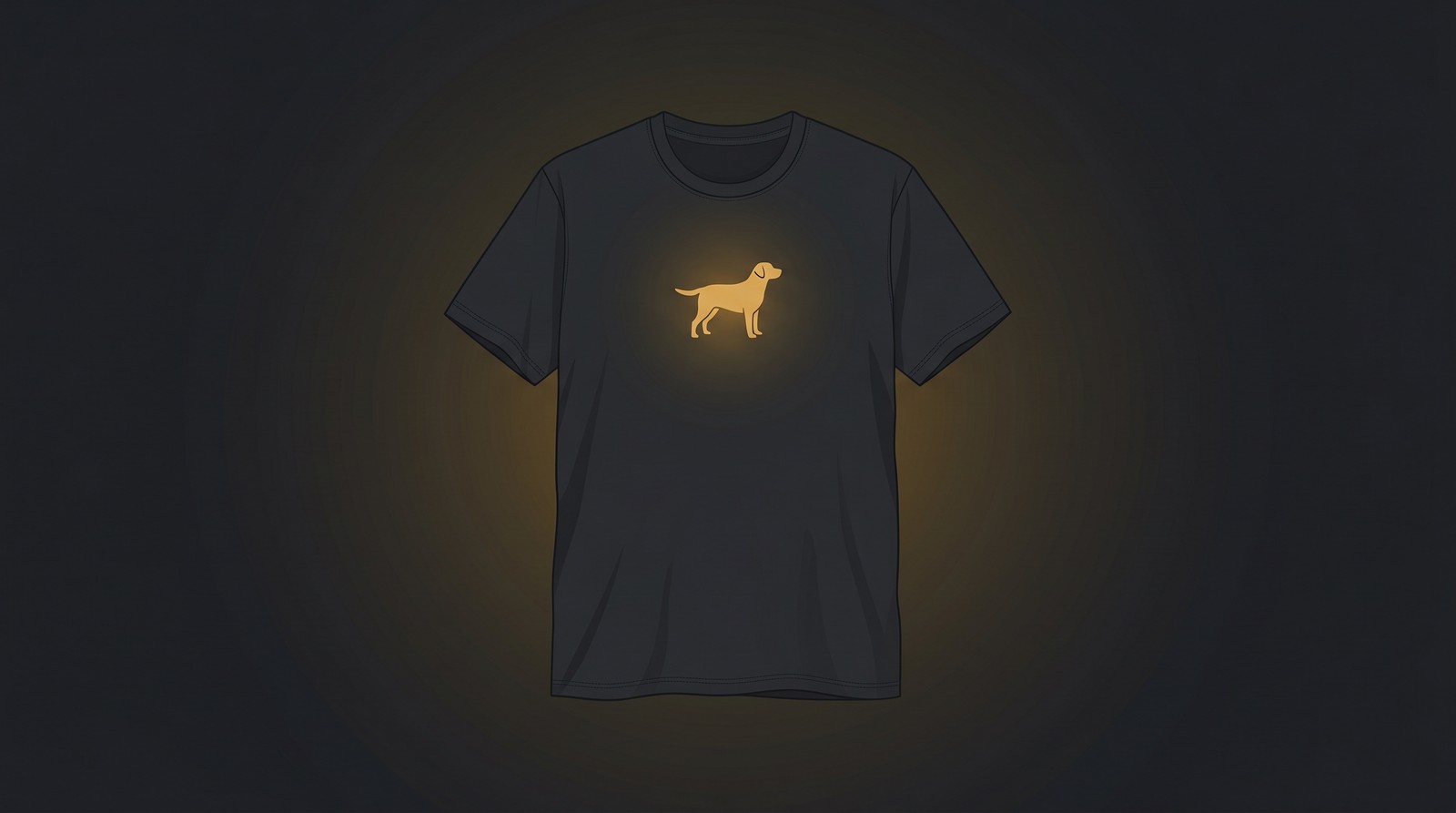 Minimalist dog t-shirt design concept illustration