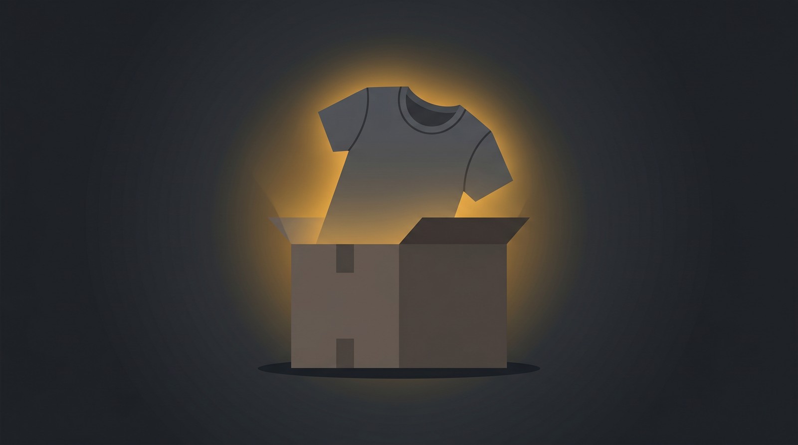 Print on demand product fulfillment process illustration