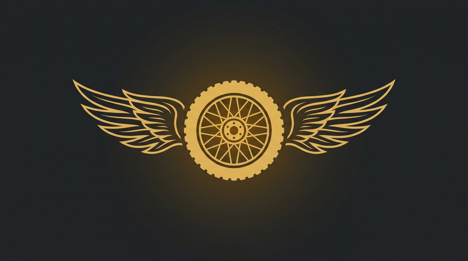 Vintage motorcycle wheel with wings illustration for biker t-shirt design