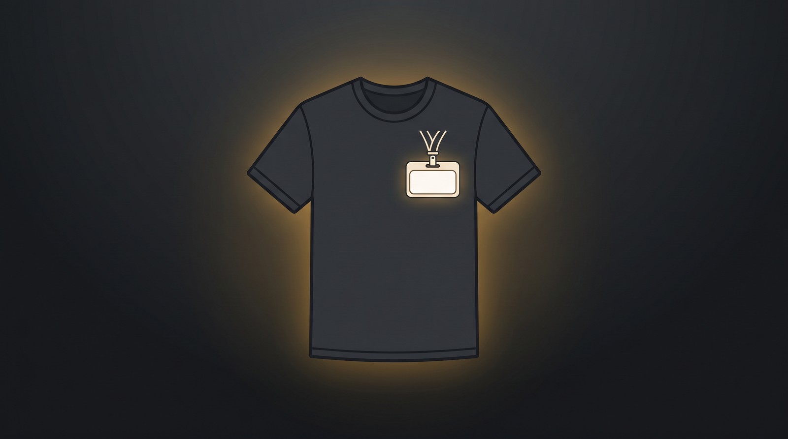 Custom personalized t-shirt design with name tag illustration