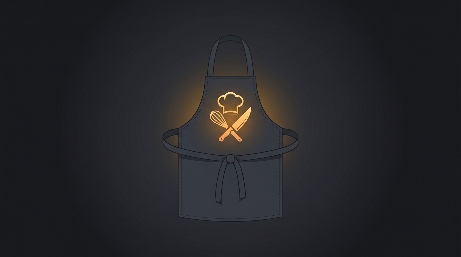 Custom apron design with chef-themed print on demand artwork
