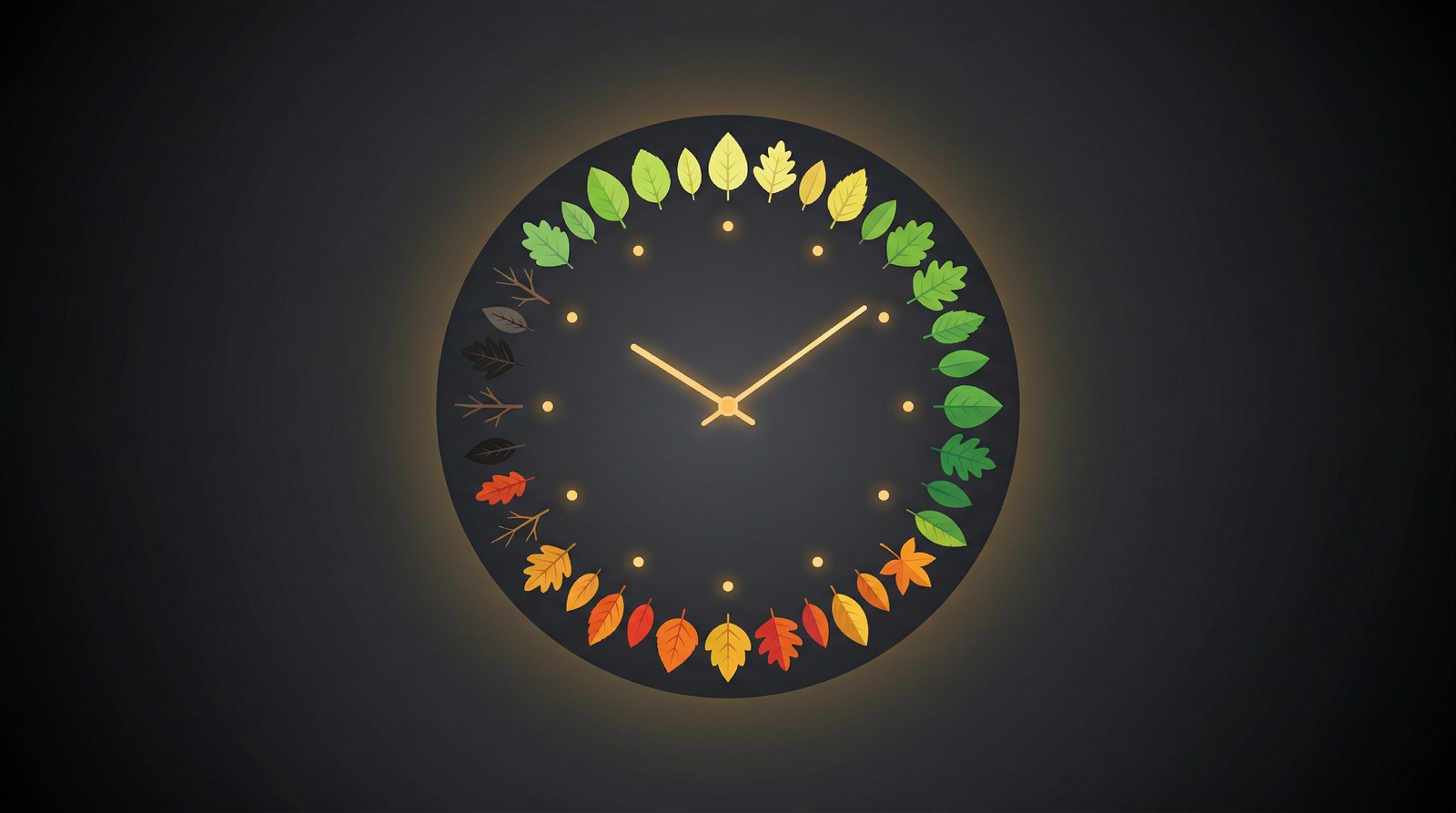 Calendar design workflow and seasonal timeline illustration