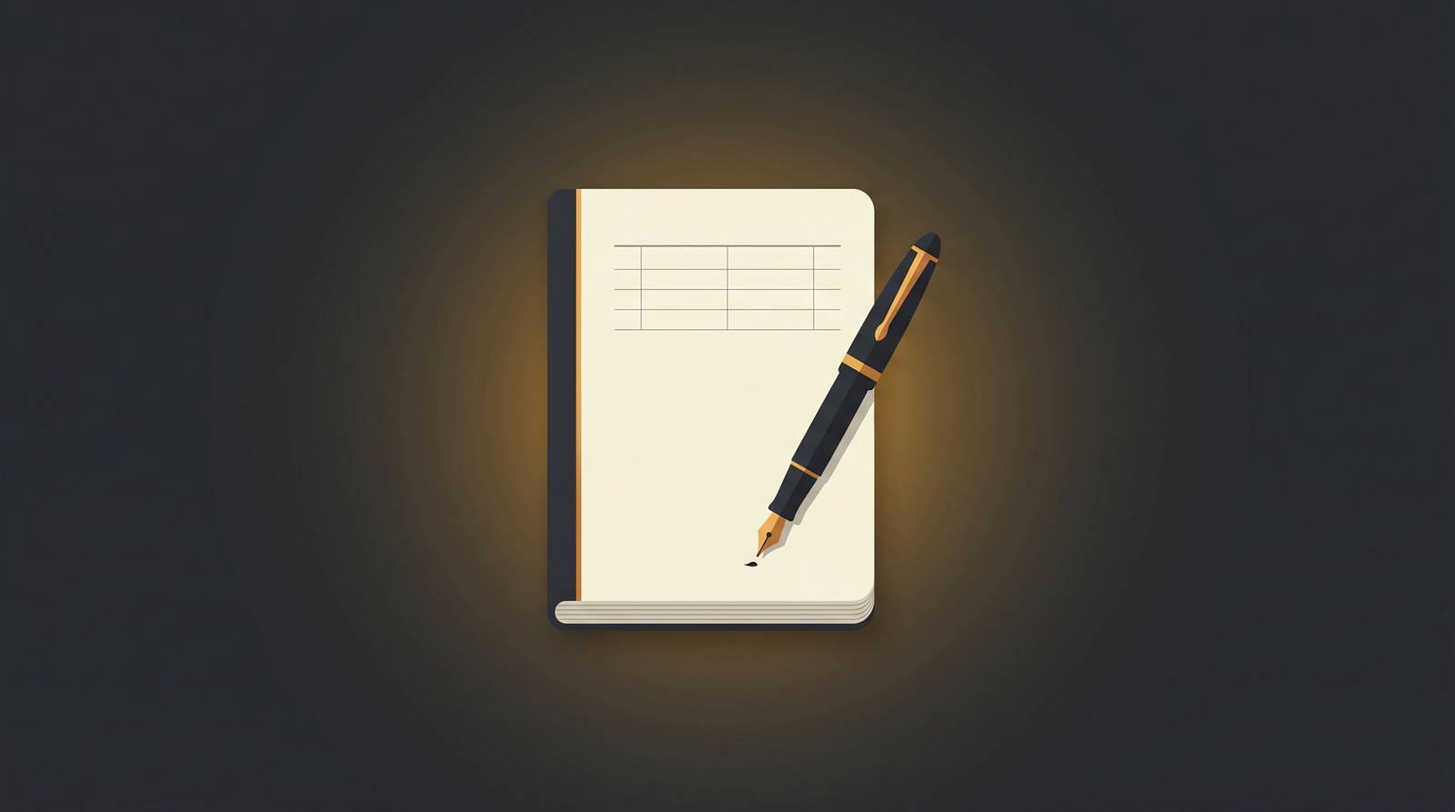 Print on demand stationery product range illustration
