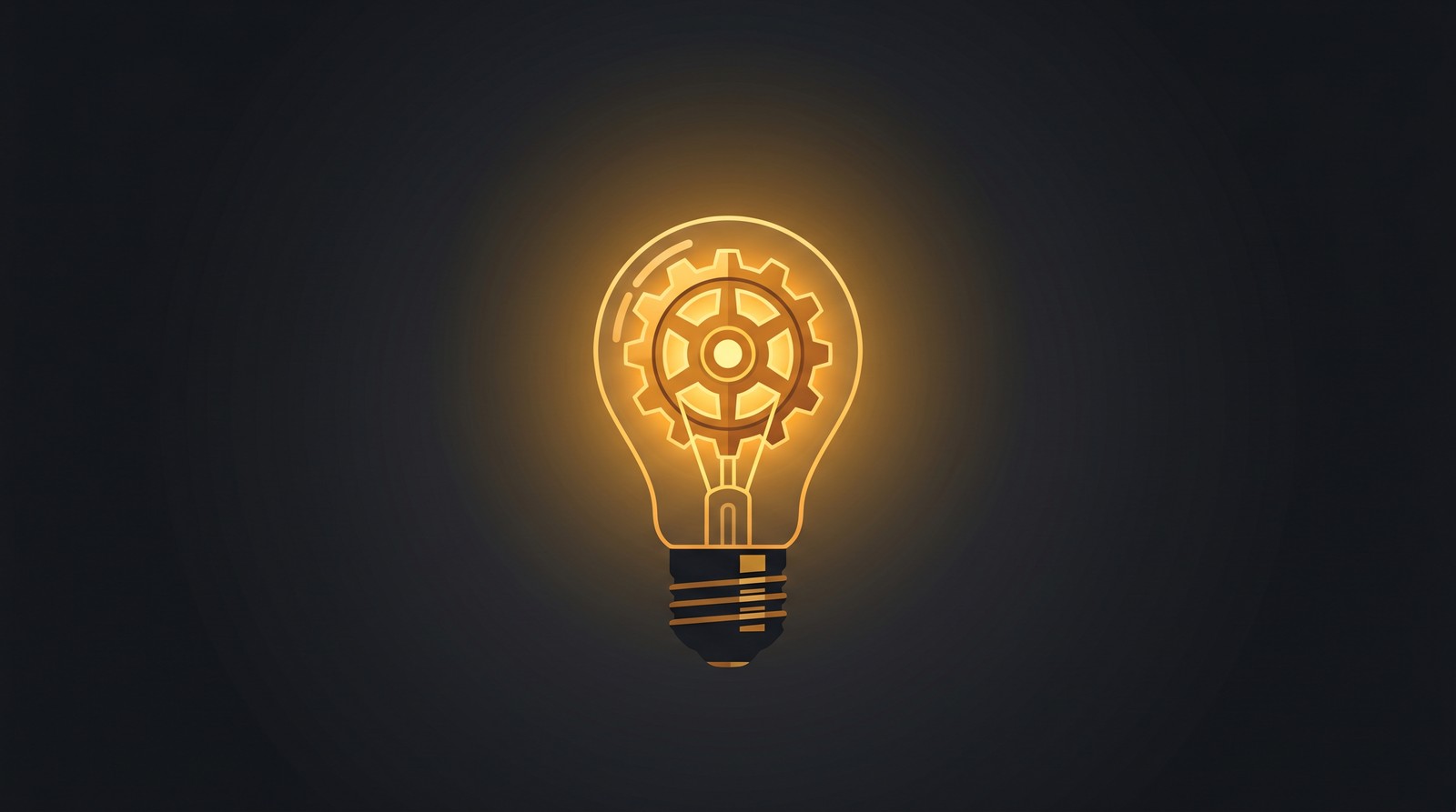 Lightbulb with gear representing strategic niche selection for POD