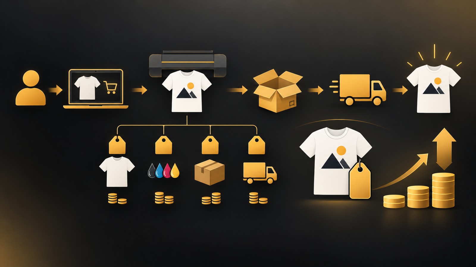 Print on demand base price comparison - cost breakdown by provider for top POD apparel SKUs