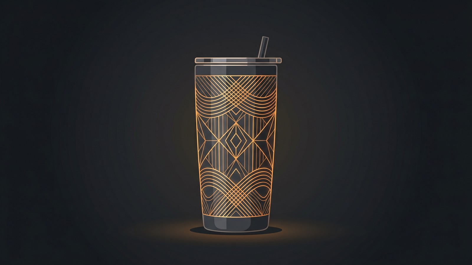 Print on demand tumbler design with wraparound pattern