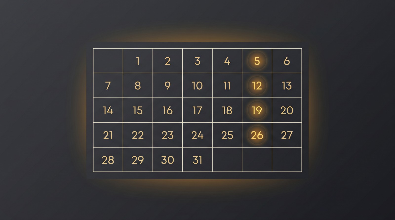 UK seasonal POD calendar with key selling dates