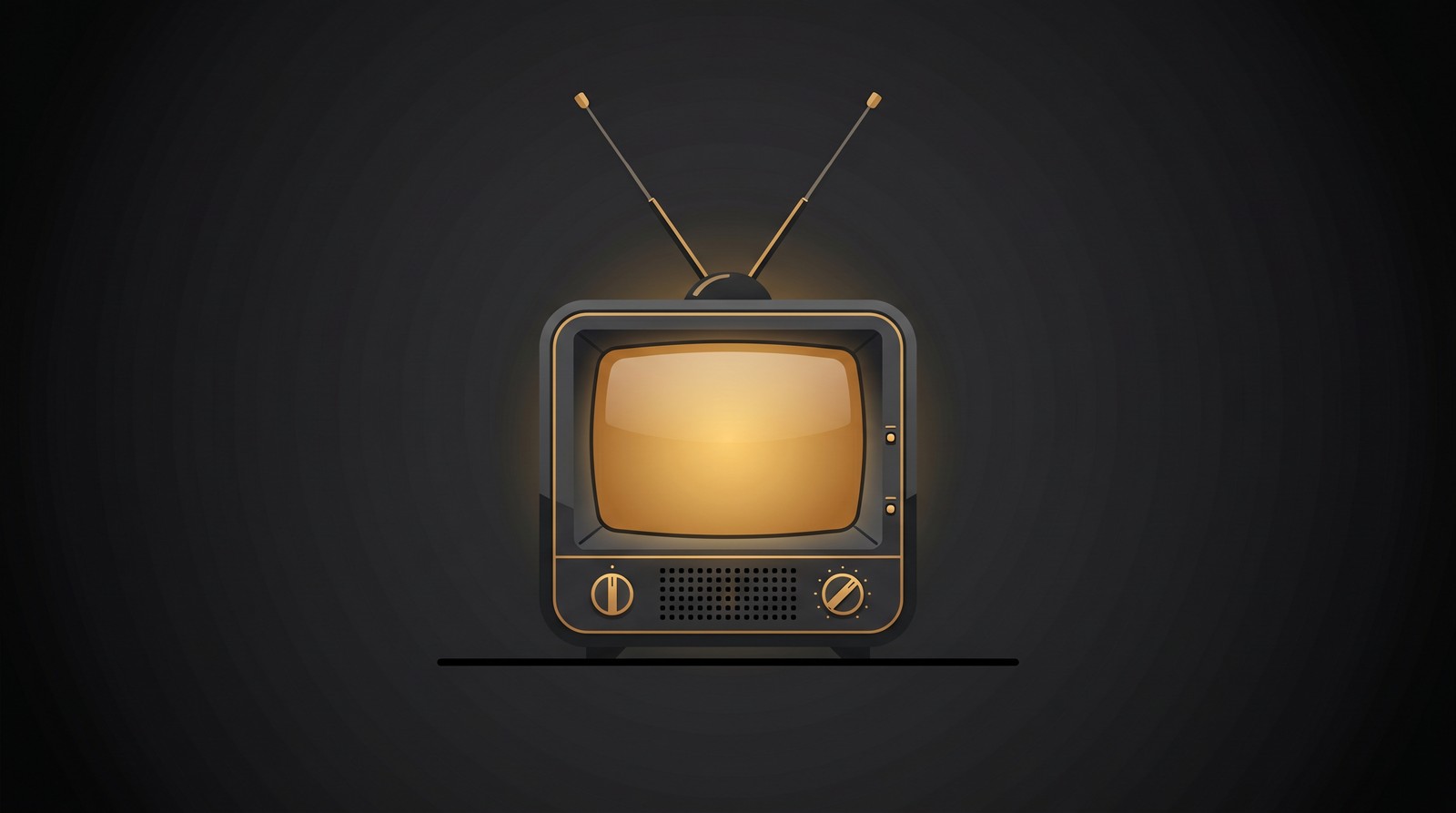 Retro television set illustration representing nostalgic 90s pop culture design elements